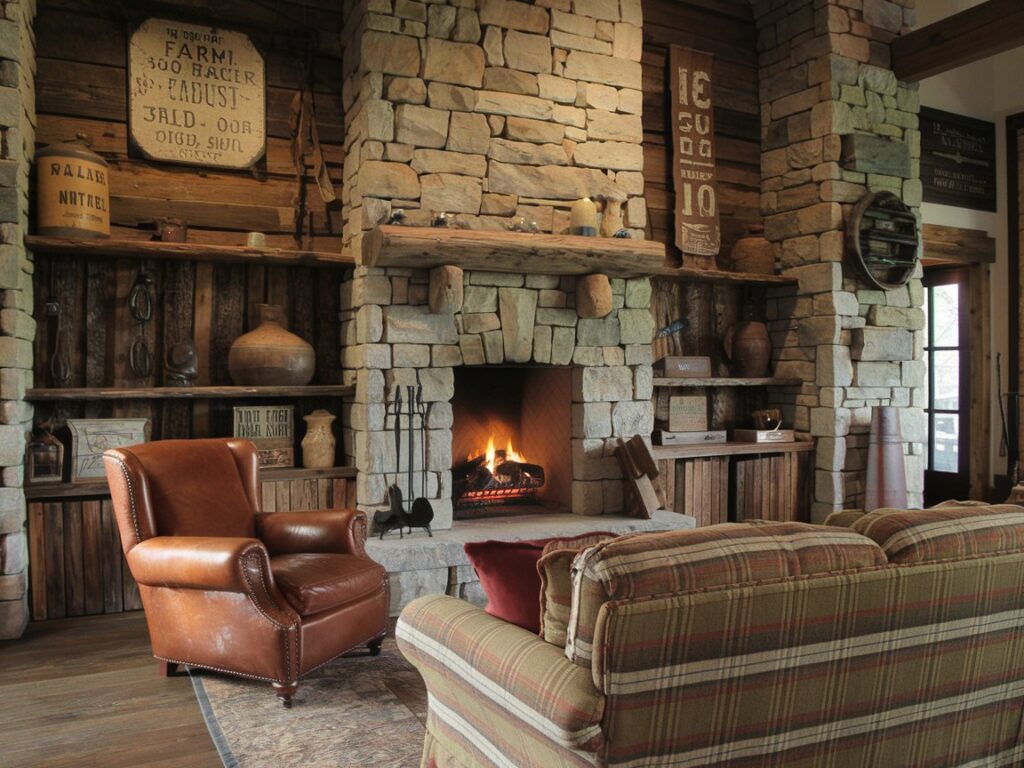 living room decor rustic
